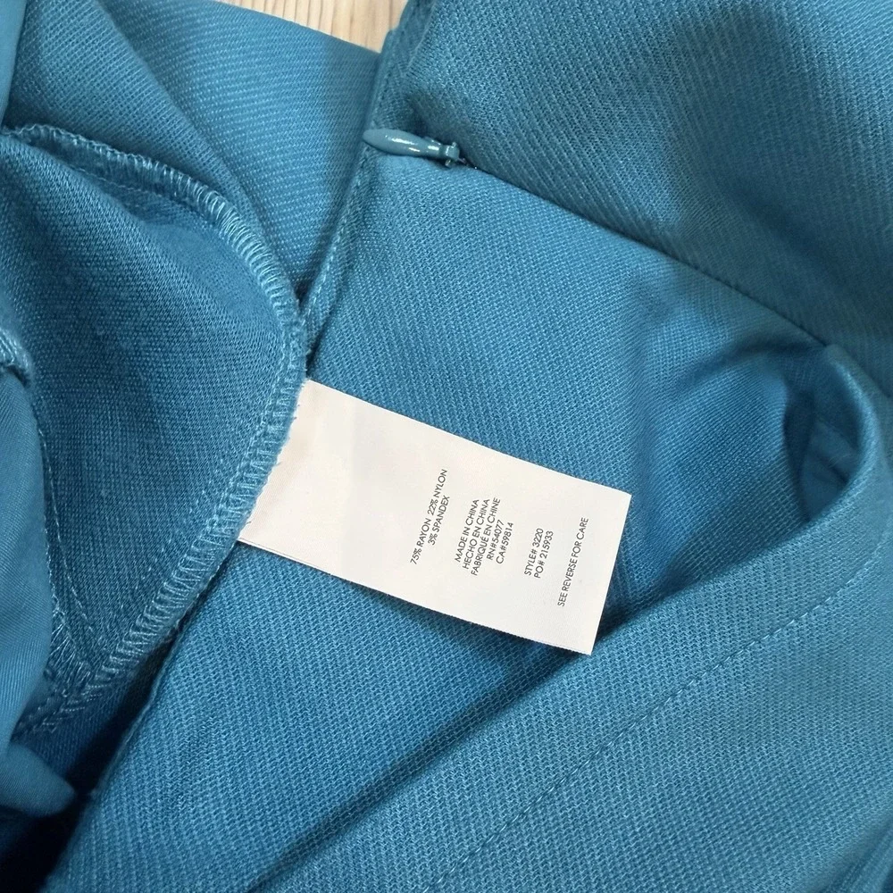 Cabi Skirt Womens‎ 14 Sigourney Pencil Straight Turquoise Office Stretch 3220
